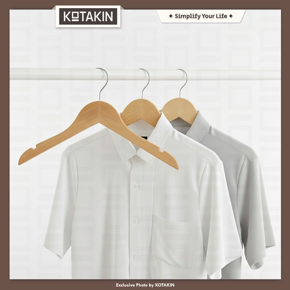 Gantungan Baju Hanger Kayu Dewasa Aesthetic